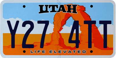 UT license plate Y274TT