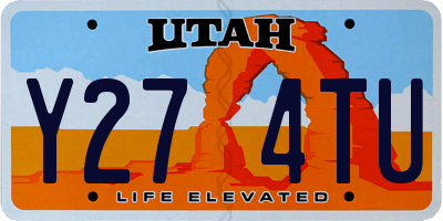 UT license plate Y274TU