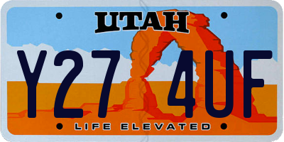 UT license plate Y274UF