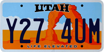 UT license plate Y274UM