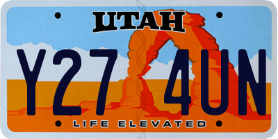UT license plate Y274UN