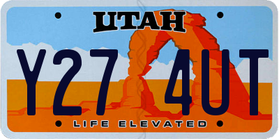 UT license plate Y274UT