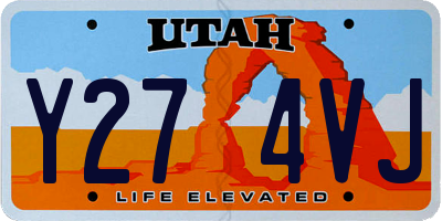 UT license plate Y274VJ