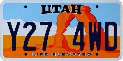UT license plate Y274WD