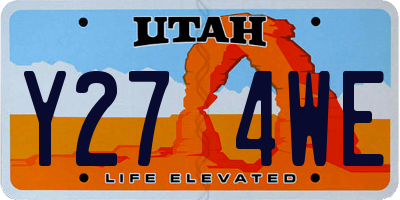 UT license plate Y274WE