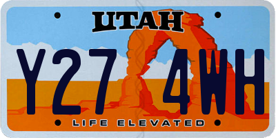 UT license plate Y274WH