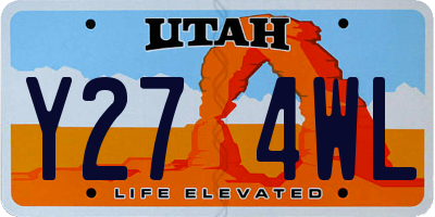 UT license plate Y274WL