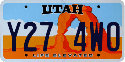UT license plate Y274WO