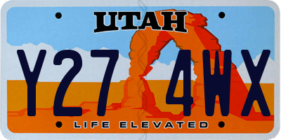 UT license plate Y274WX