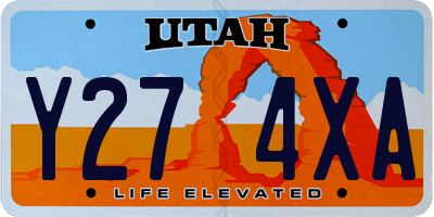 UT license plate Y274XA