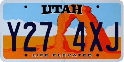UT license plate Y274XJ