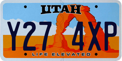 UT license plate Y274XP