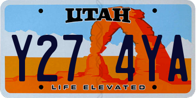 UT license plate Y274YA