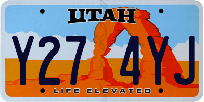 UT license plate Y274YJ