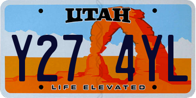 UT license plate Y274YL