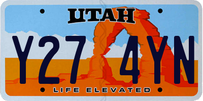 UT license plate Y274YN