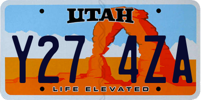 UT license plate Y274ZA