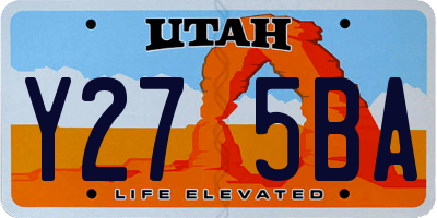 UT license plate Y275BA