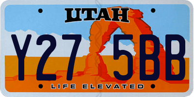 UT license plate Y275BB