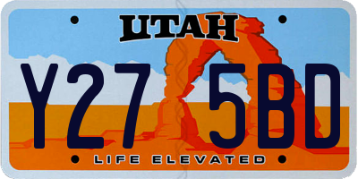 UT license plate Y275BD