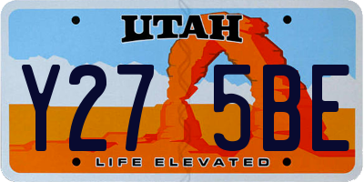 UT license plate Y275BE