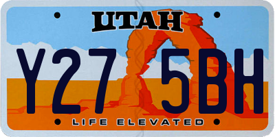UT license plate Y275BH