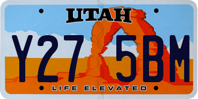 UT license plate Y275BM