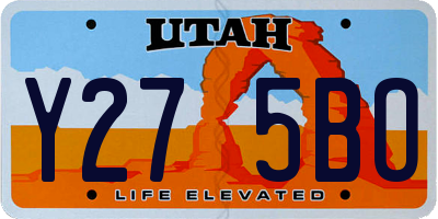 UT license plate Y275BO