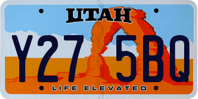 UT license plate Y275BQ