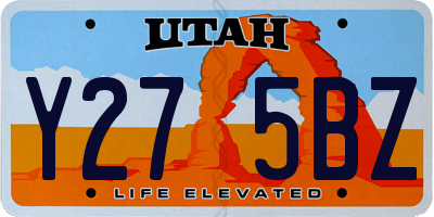 UT license plate Y275BZ