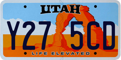 UT license plate Y275CD