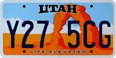 UT license plate Y275CG