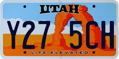 UT license plate Y275CH