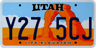 UT license plate Y275CJ