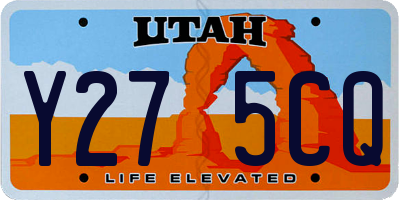 UT license plate Y275CQ
