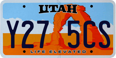 UT license plate Y275CS