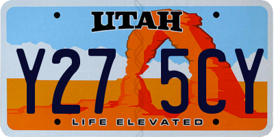 UT license plate Y275CY