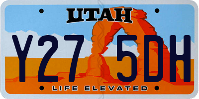 UT license plate Y275DH