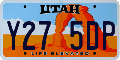 UT license plate Y275DP
