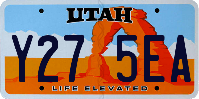 UT license plate Y275EA