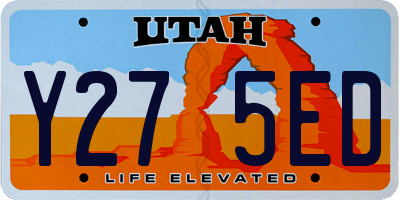 UT license plate Y275ED
