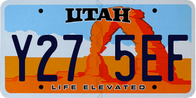 UT license plate Y275EF