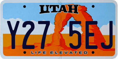 UT license plate Y275EJ
