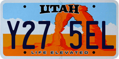 UT license plate Y275EL