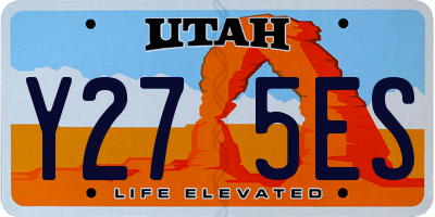 UT license plate Y275ES