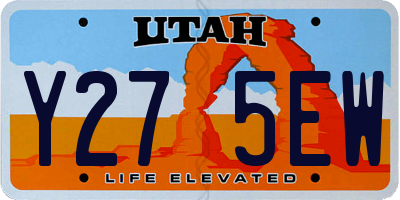 UT license plate Y275EW