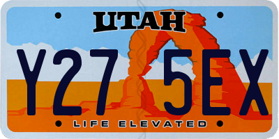 UT license plate Y275EX