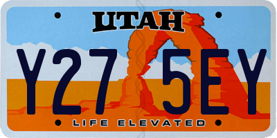 UT license plate Y275EY