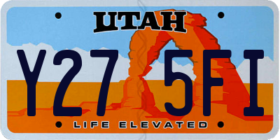 UT license plate Y275FI