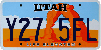 UT license plate Y275FL
